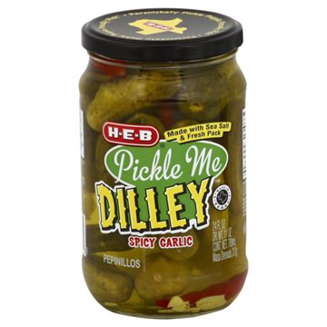 H-E-B Pickle Me Dilley Spicy Garlic Pickles, 24 oz