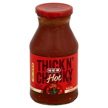 H-E-B Thick N' Chunky Hot Salsa, 24 oz