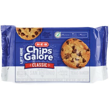 H-E-B Chips Galore Classic Chocolate Chip Cookies, 13 oz