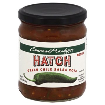 Central Market Hatch Green Chile Roja Medium Salsa, 16 oz