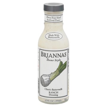 Briannas Home Style Classic Buttermilk Ranch Dressing, 12 oz