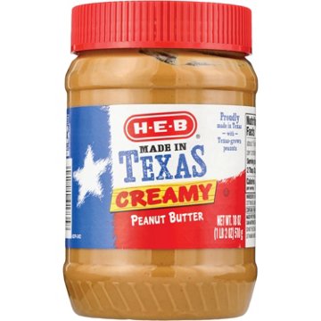 H-E-B Made in Texas Creamy Peanut Butter, 18 oz