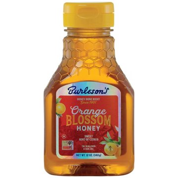 Burleson's Pure Orange Blossom Honey, 12 oz