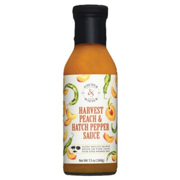 Fischer & Wieser Peach & Hatch Pepper Sauce, 13 oz