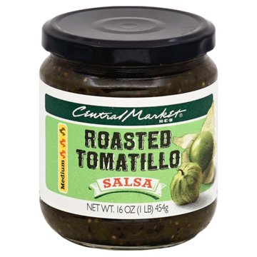 Central Market Roasted Tomatillo Medium Salsa, 16 oz