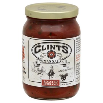 Clint's Roasted Serrano Texas Salsa, 16 oz