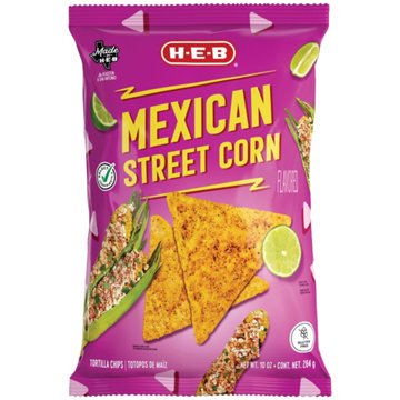 H-E-B Mexican Street Corn Flavored Tortilla Chips, 10 oz