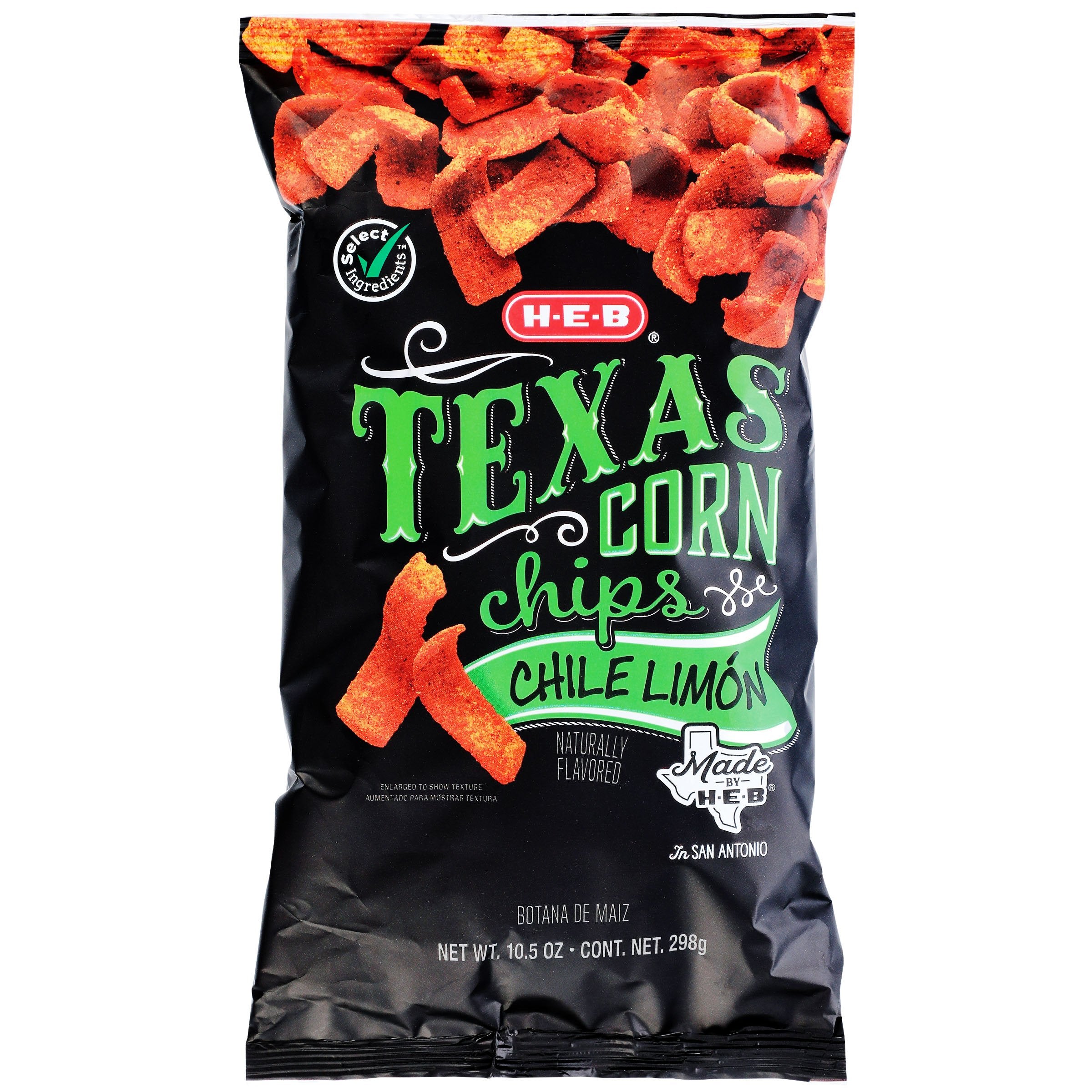 H-E-B Texas Corn Chips - Chile Limon