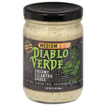 Diablo Verde Creamy Cilantro Sauce - Medium, 12.5 oz
