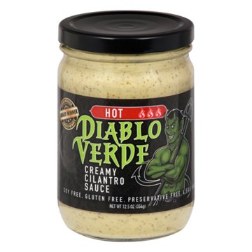 Diablo Verde Creamy Cilantro Sauce - Hot, 12.5 oz