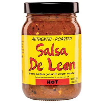 Salsa De Leon Roasted Salsa - Hot, 16 oz
