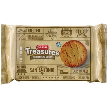 H-E-B Treasures Shortbread Cookies, 12.34 oz