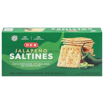 H-E-B Jalapeno Saltine Crackers, 8 oz