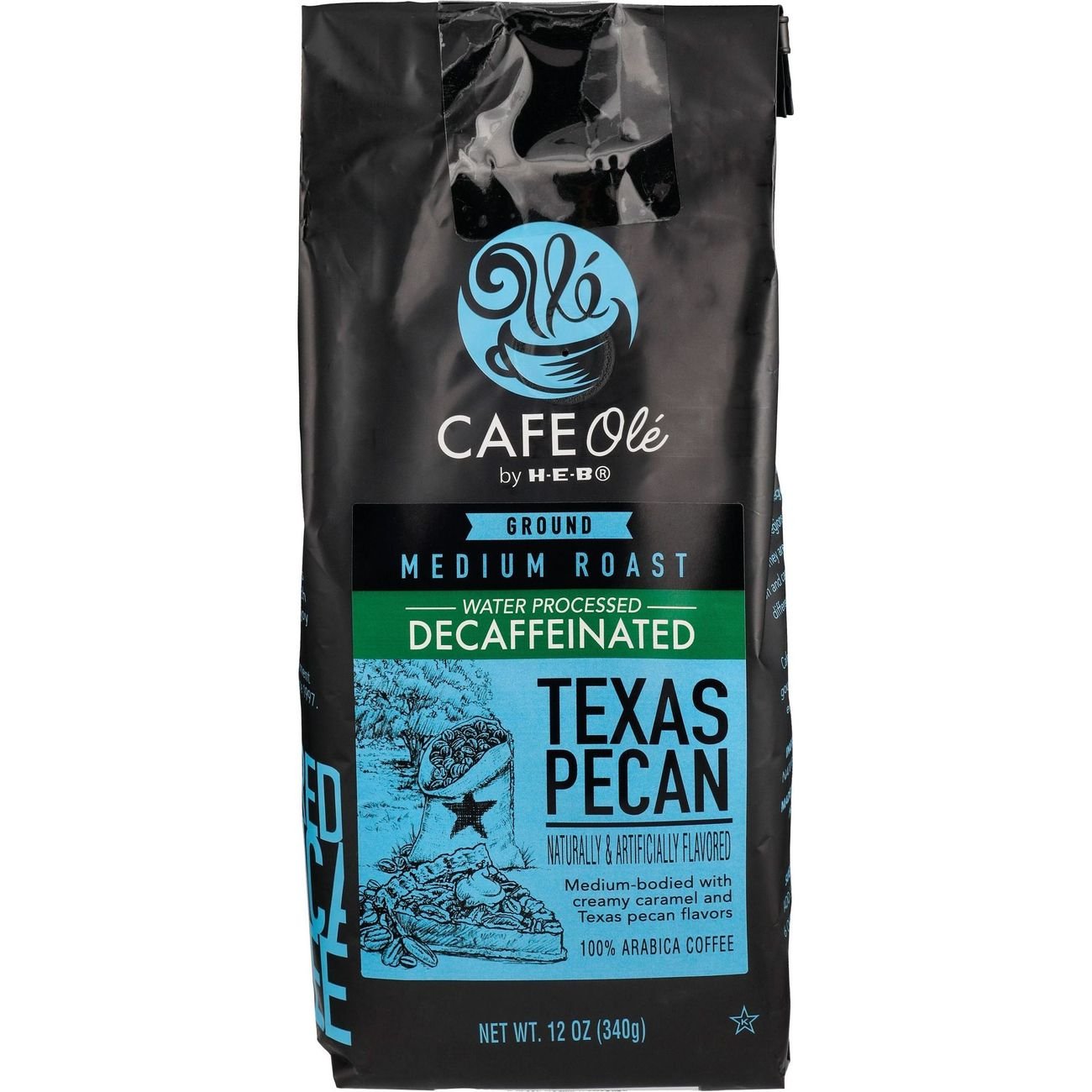 CAFE Olé by H-E-B Decaf Texas Pecan Medium Roast Ground Coffee