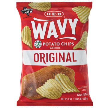 H-E-B Wavy Potato Chips - Original, 9 oz