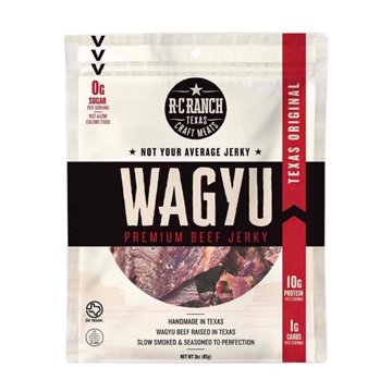 R-C Ranch 10g Protein Wagyu Beef Jerky - Texas Original, 3 oz