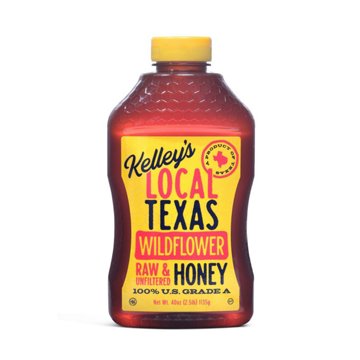 Kelley's Raw Unfiltered Local Texas Wildflower Honey, 40 oz