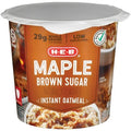 H-E-B Instant Oatmeal Cup - Maple Brown Sugar, 1.59 oz