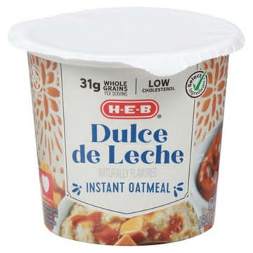 H-E-B Instant Oatmeal Cup - Dulce De Leche, 1.59 oz