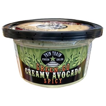 Pain Train Fresh Green-Go Creamy Avocado Salsa - Spicy, 12 oz