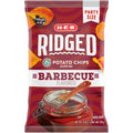 H-E-B Ridged Potato Chips - Barbecue, Party Size, 14 oz