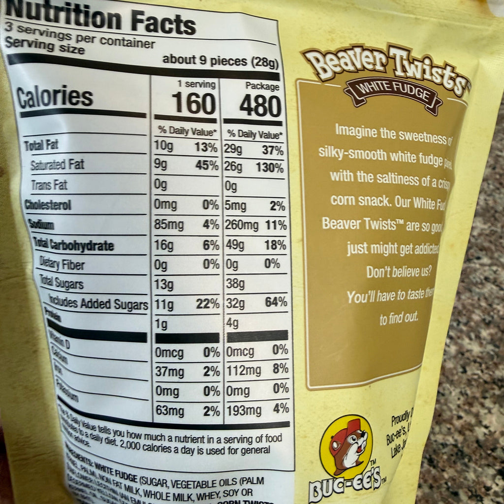Buc-ee's Beaver Twists White Fudge