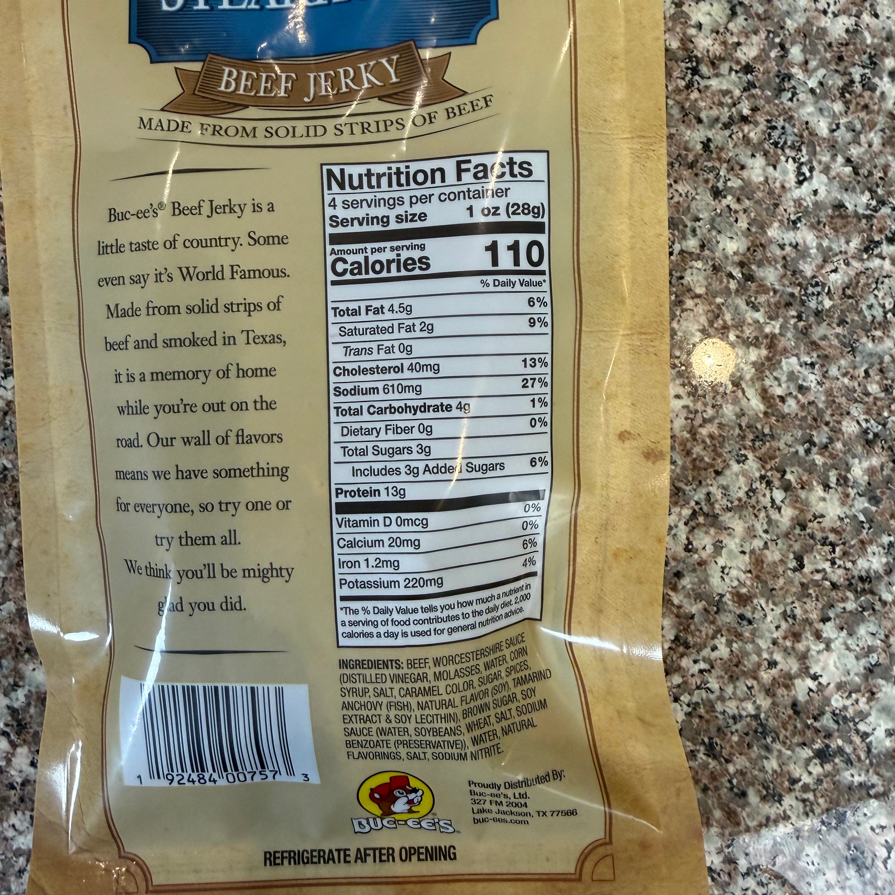 Buc-ee's Steakhouse Beef Jerky